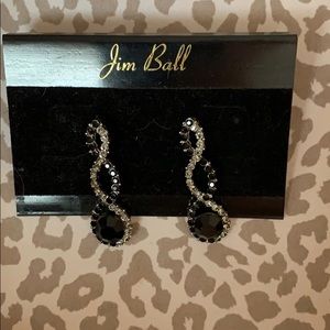 Black and silver earrings